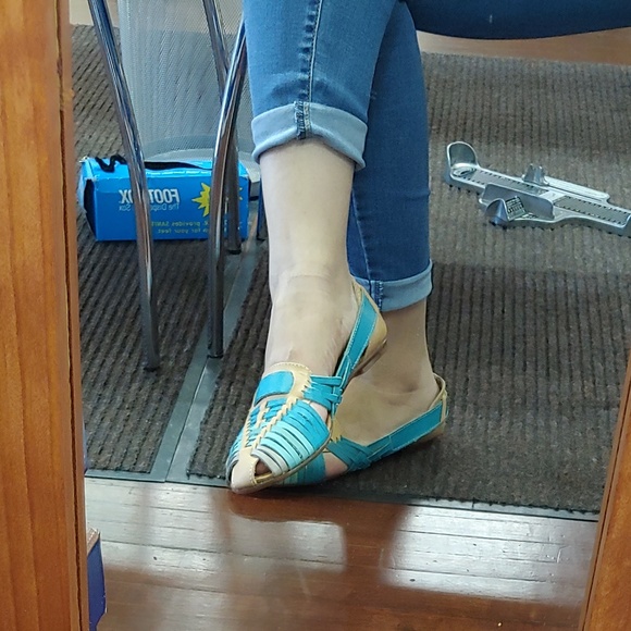 womens blue huaraches